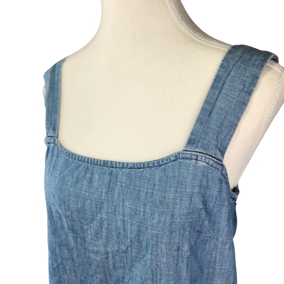 J. Crew Blue Denim Style Tank Top Wide Strap Size Small - Picture 4 of 13